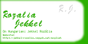 rozalia jekkel business card